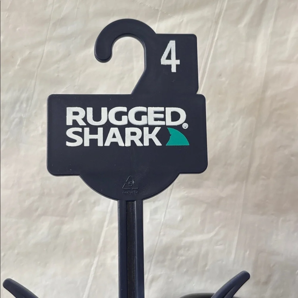 NWT Rugged Shark Kids Cove Black Sandals SZ 4